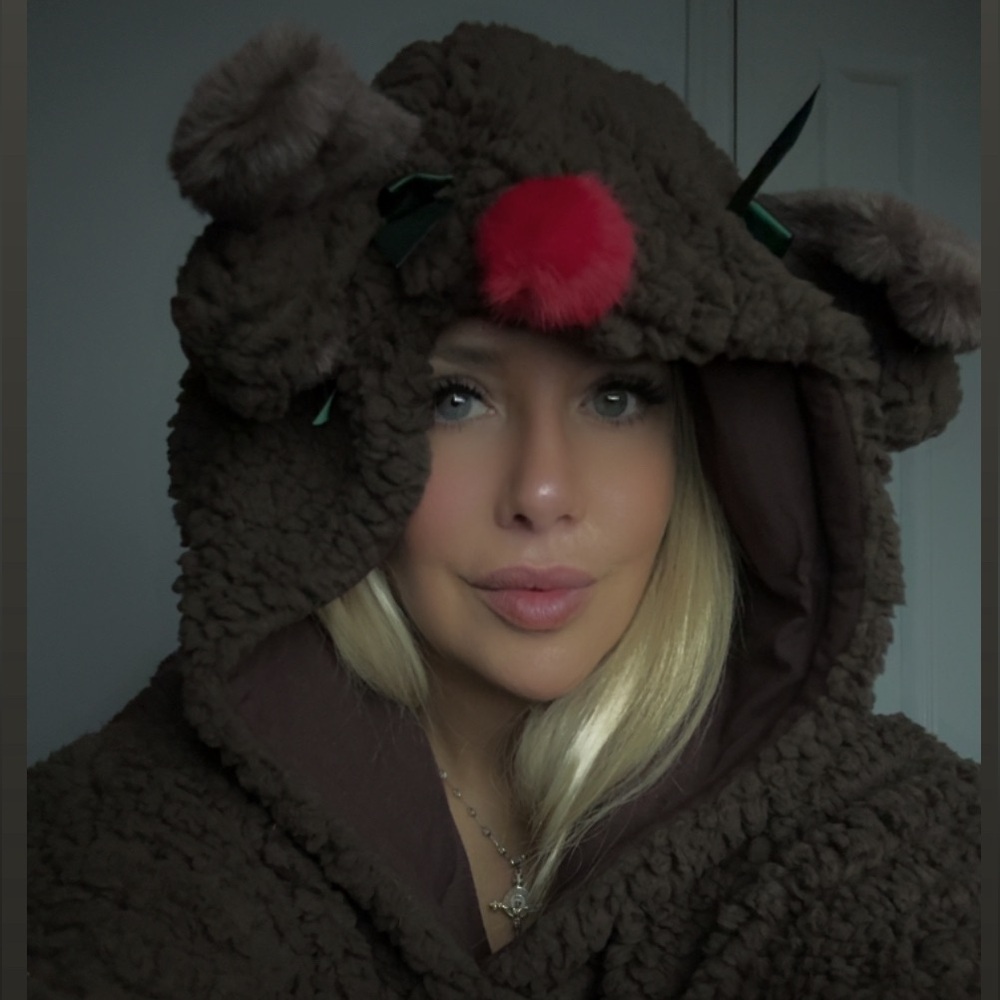 Dolls Kill Reindeer Games Sherpa Hoodie